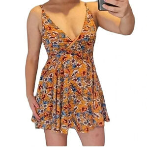 🌲🌲🌲flash sale✨ ❗Uk2la Mini floral mustard dress size XS